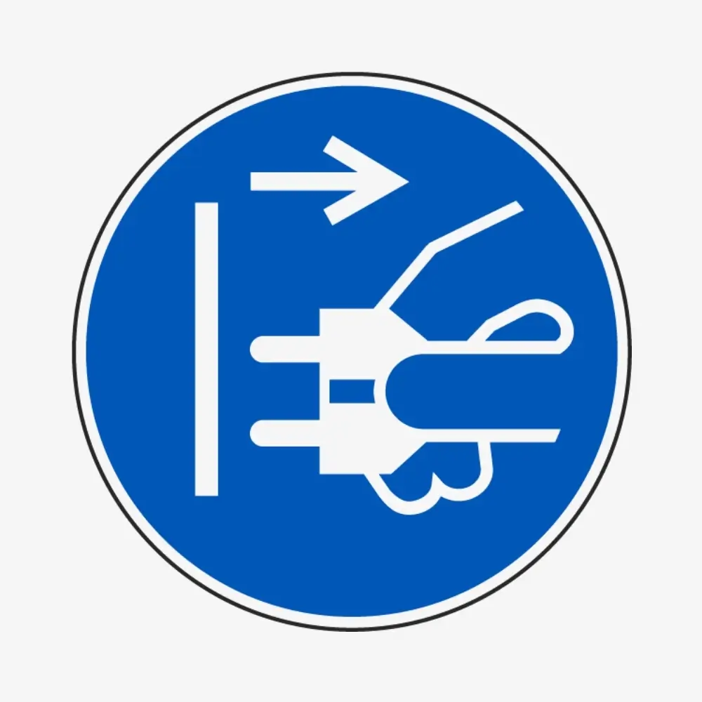 Desconecte el enchufe de la red eléctrica de la señal de toma de corriente