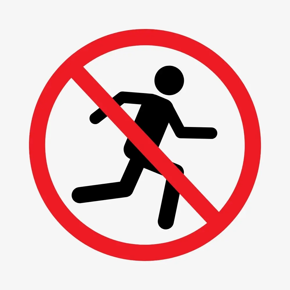 Señal de prohibido correr