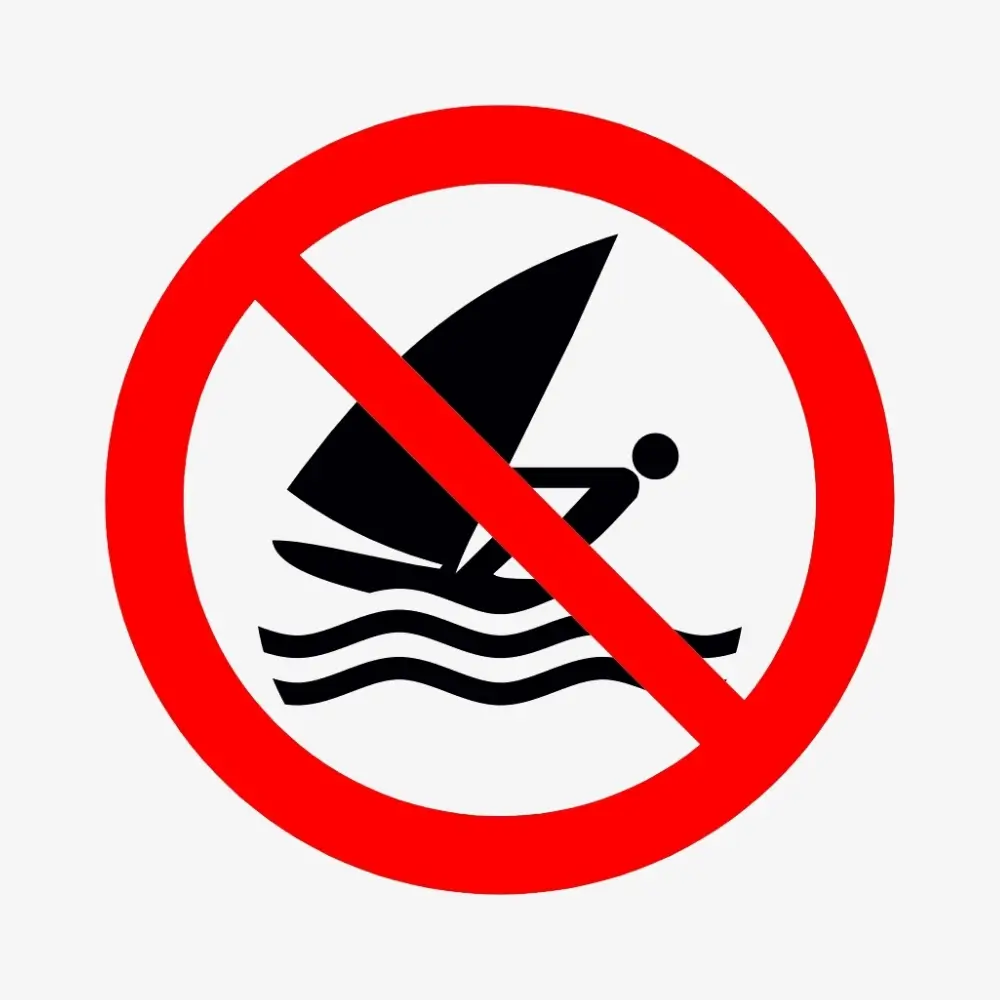 Señal de no hacer windsurf
