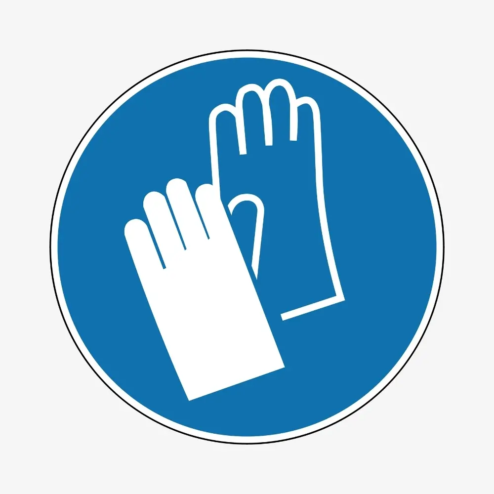 Señal de usar guantes protectores