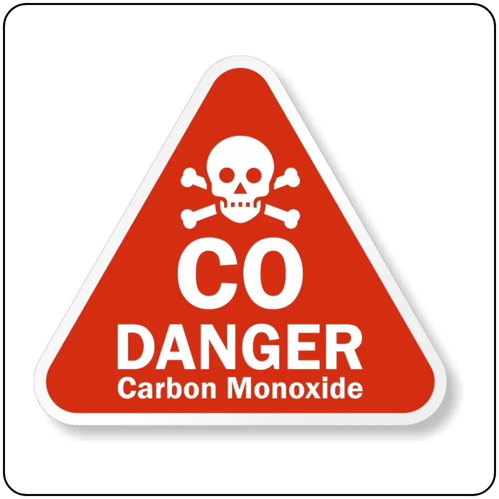 Carbon Monoxide Danger Symbol Sign