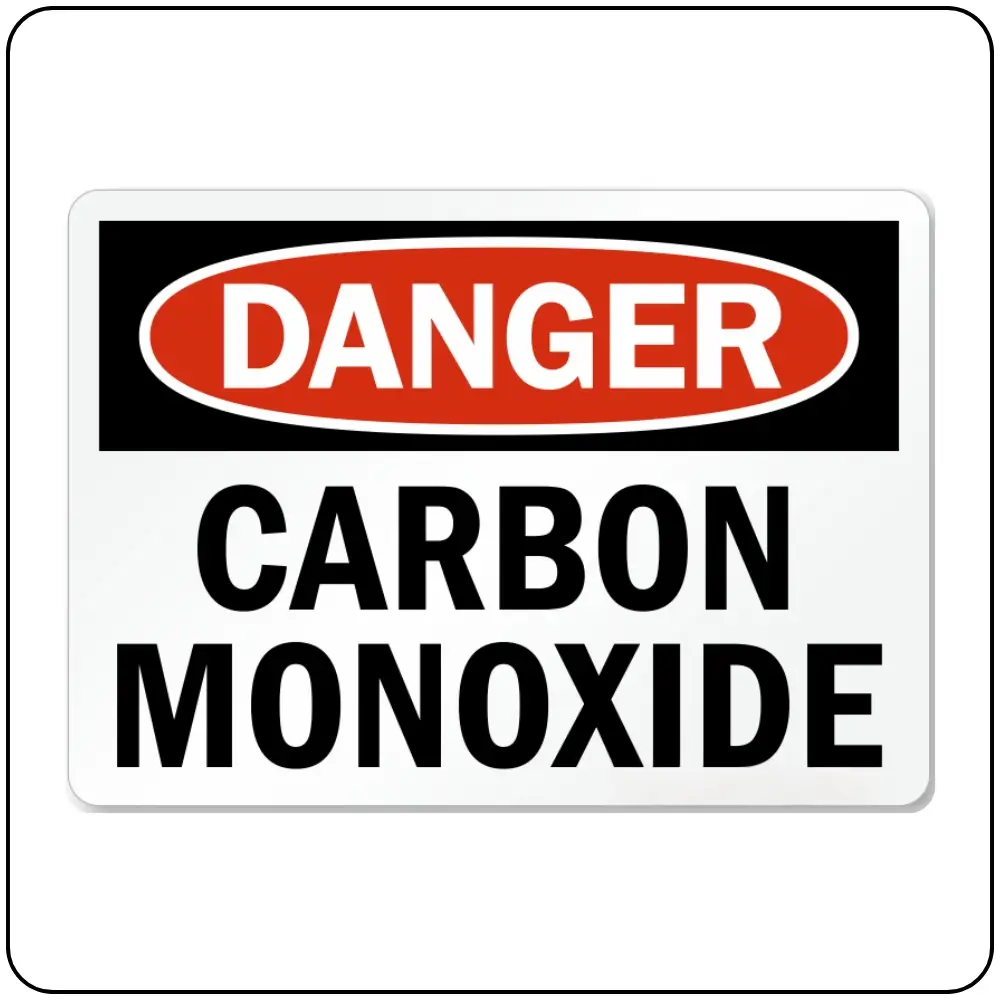 Danger Carbon Monoxide - Carbon Monoxide Symbol Signs