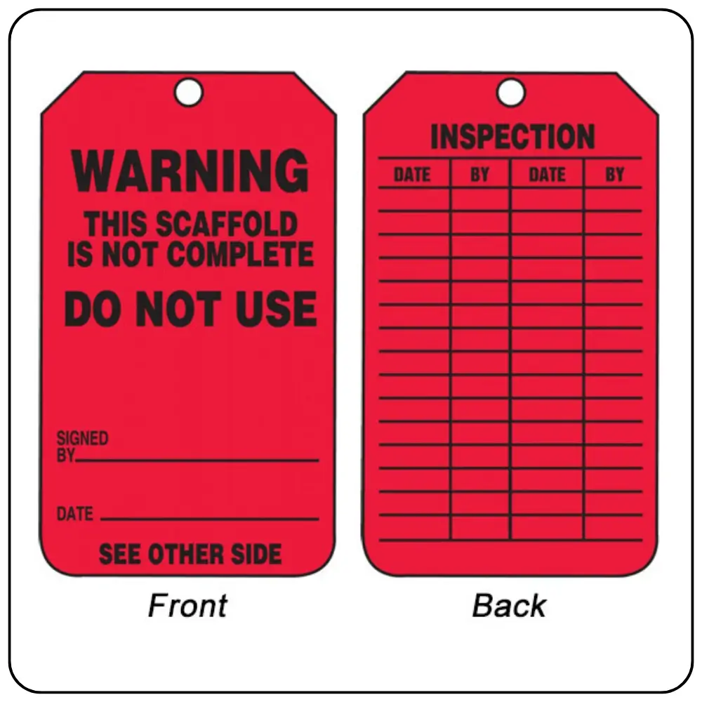 Red Scaffold Tags