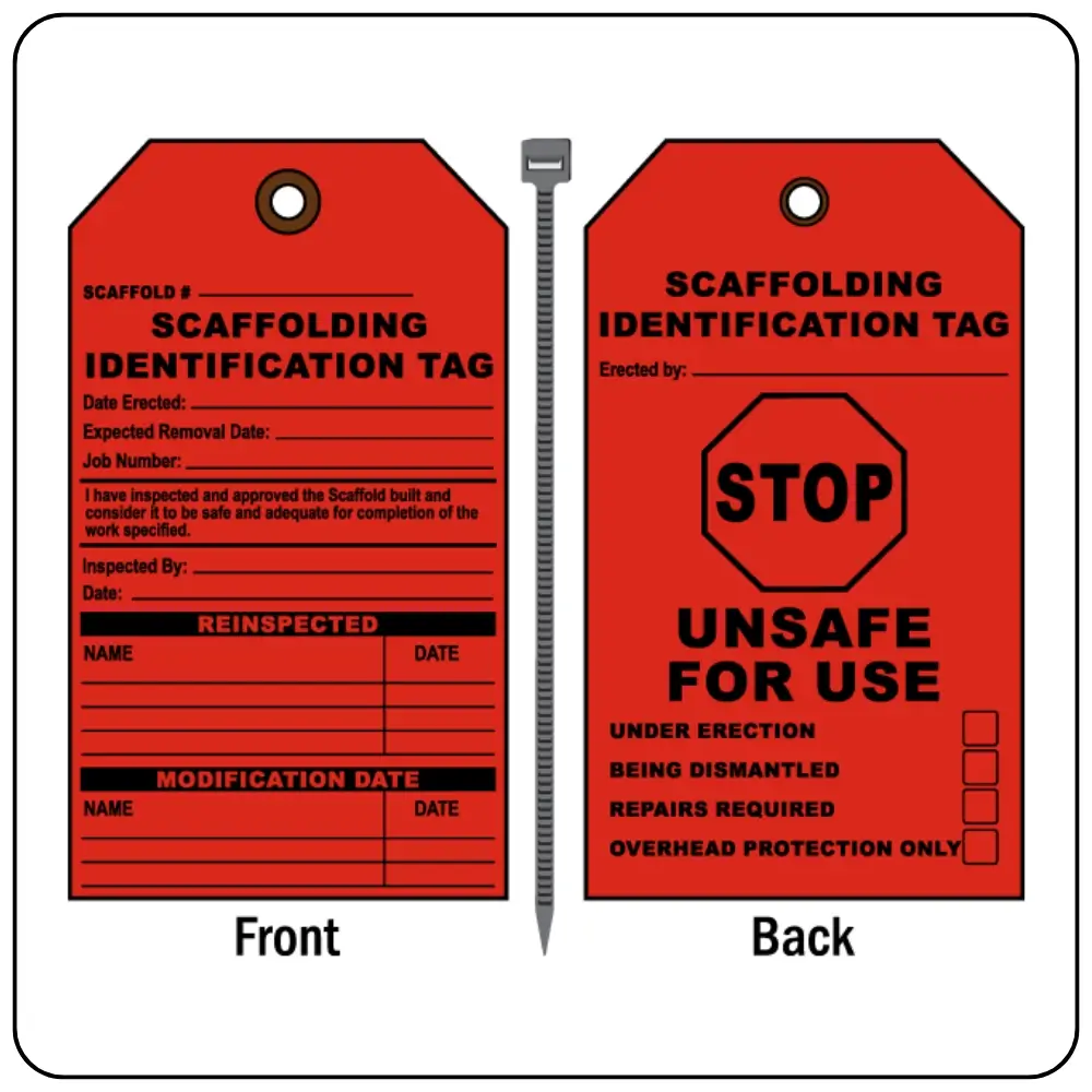 Red Scaffold Tags