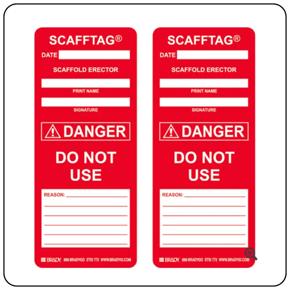 Red Scaffold Tags